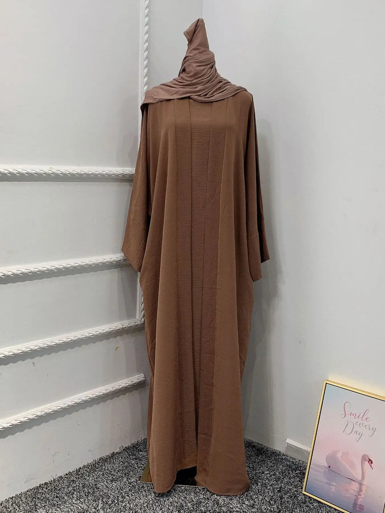 Ramadan Eid Djellaba Suits Abaya Dubai Two pieces Thick Muslim Sets Dress Abaya Dubai Turkey Muslim Islam Abayas With Belt WY604