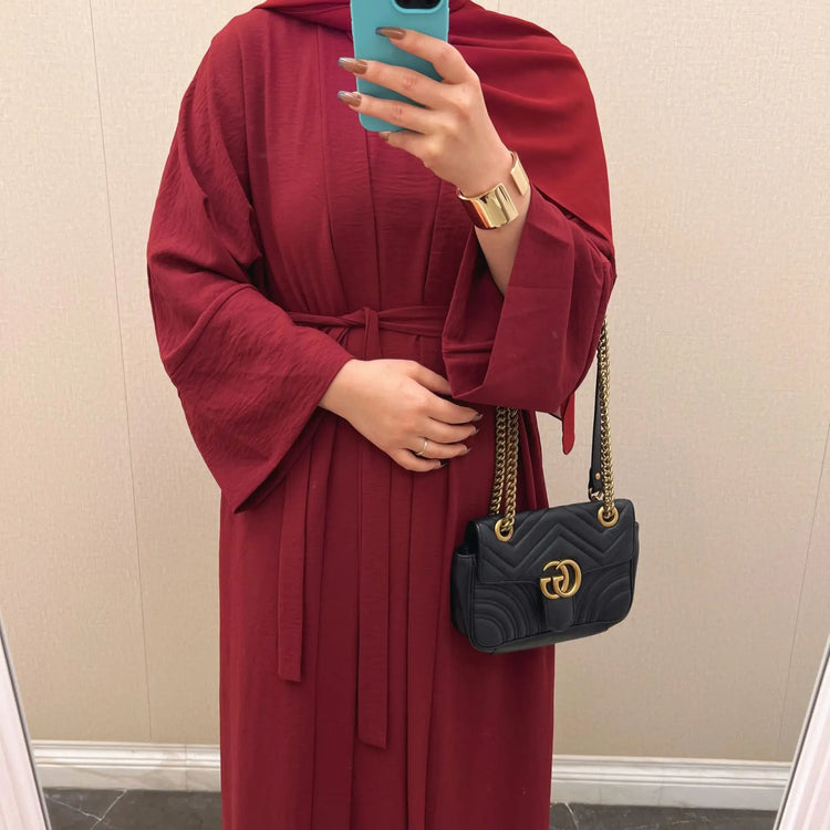 Ramadan Eid Djellaba Suits Abaya Dubai Two pieces Thick Muslim Sets Dress Abaya Dubai Turkey Muslim Islam Abayas With Belt WY604