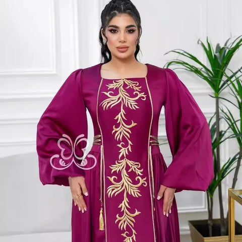 Abayas For Women Dubai Luxury 2024 African Muslim Fashion embroidery drawstring women's abaya abaya women muslim dress Z006