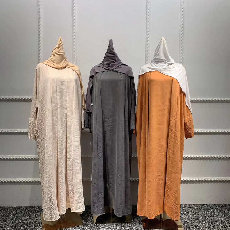 Ramadan Eid Djellaba Suits Abaya Dubai Two pieces Thick Muslim Sets Dress Abaya Dubai Turkey Muslim Islam Abayas With Belt WY604