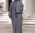 Ramadan Eid Djellaba Suits Abaya Dubai Two pieces Thick Muslim Sets Dress Abaya Dubai Turkey Muslim Islam Abayas With Belt WY604