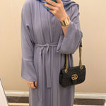 Ramadan Eid Djellaba Suits Abaya Dubai Two pieces Thick Muslim Sets Dress Abaya Dubai Turkey Muslim Islam Abayas With Belt WY604