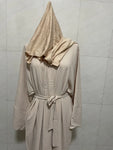 Ramadan Eid Djellaba Suits Abaya Dubai Two pieces Thick Muslim Sets Dress Abaya Dubai Turkey Muslim Islam Abayas With Belt WY604