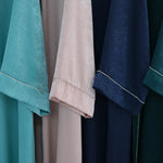 Long Loose Embroider White Open Kimono Abayas Kaftan Turkey Solid Color Islamic Green Abaya Dubai Luxury Women Prayer Clothing